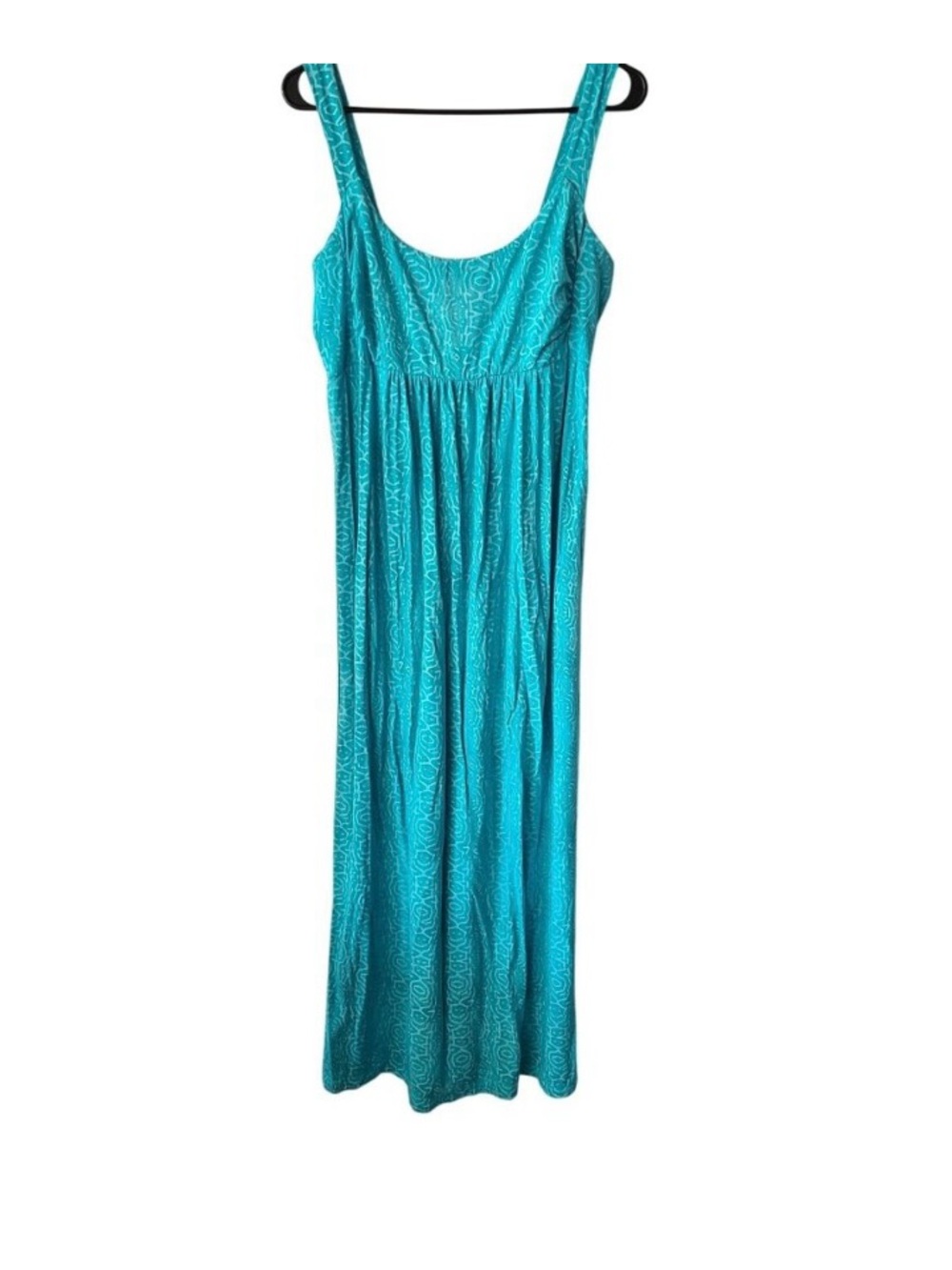 Fresh Produce Turquoise Patterned Sleeveless Maxi Dress size Large